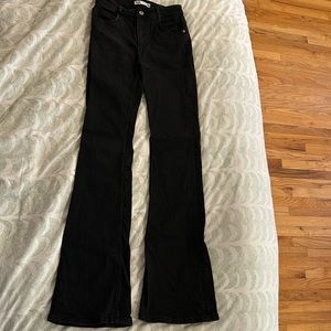 Black Flared Denim Jeans